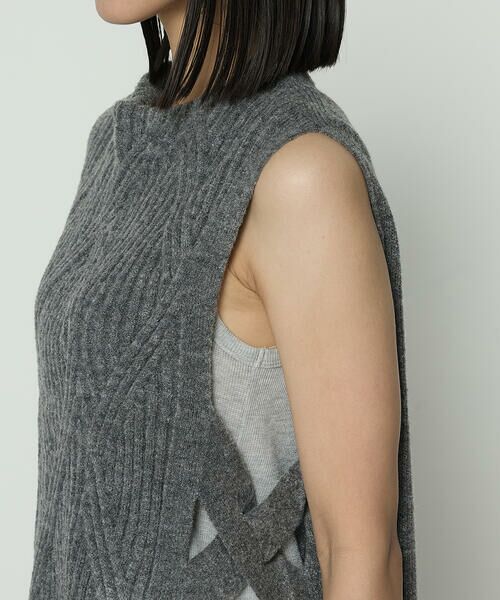 COMME CA COMFORT / コムサ・コンフォート（Lサイズ） ベスト | 〔 +サイズ 〕 マシュマロブークレー ニットベスト | 詳細8