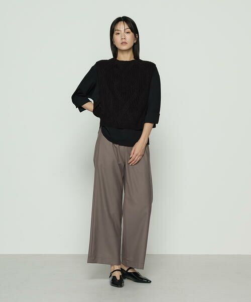 COMME CA COMFORT / コムサ・コンフォート（Lサイズ） ベスト | 〔 +サイズ 〕 マシュマロブークレー ニットベスト | 詳細11