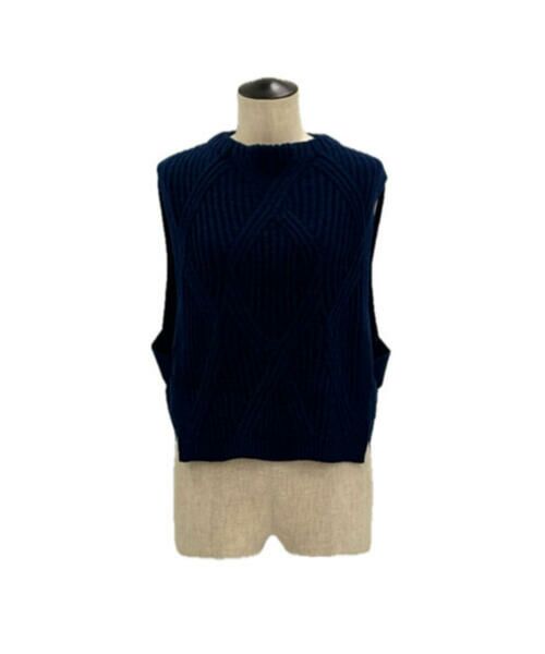 COMME CA COMFORT / コムサ・コンフォート（Lサイズ） ベスト | 〔 +サイズ 〕 マシュマロブークレー ニットベスト | 詳細20