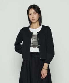 COMME CA COMFORT / コムサ・コンフォート（Lサイズ） その他アウター | 〔 +サイズ 〕 ブライトストレッチヤーン ミラノリブショートジャケット