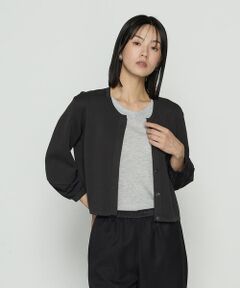 COMME CA COMFORT / コムサ・コンフォート（Lサイズ） その他アウター | 〔 +サイズ 〕 ブライトストレッチヤーン ミラノリブショートジャケット