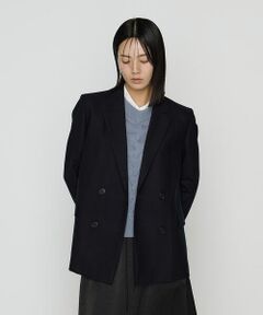 COMME CA COMFORT / コムサ・コンフォート（Lサイズ） テーラードジャケット | 〔 TALLサイズ 〕 トリアセウールフラノウィンドペン ダブルジャケット