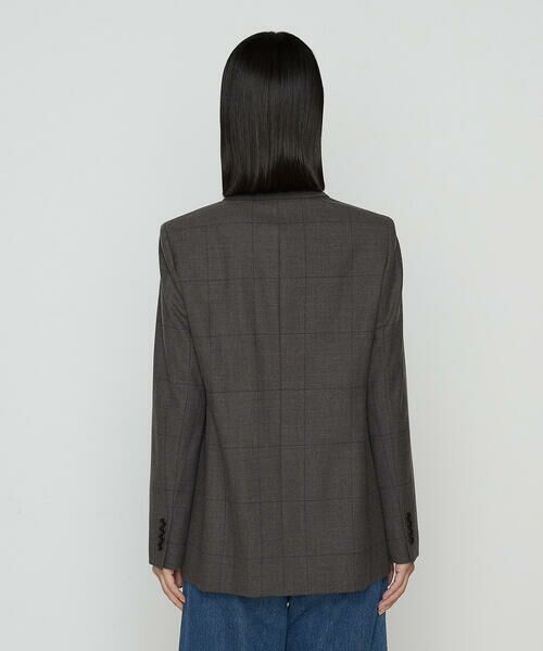 COMME CA COMFORT / コムサ・コンフォート（Lサイズ） テーラードジャケット | 〔 TALLサイズ 〕 トリアセウールフラノウィンドペン ダブルジャケット | 詳細7