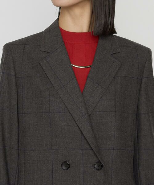 COMME CA COMFORT / コムサ・コンフォート（Lサイズ） テーラードジャケット | 〔 TALLサイズ 〕 トリアセウールフラノウィンドペン ダブルジャケット | 詳細8