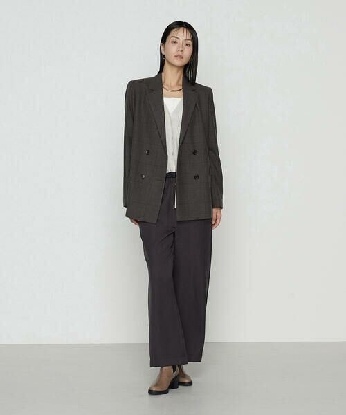 COMME CA COMFORT / コムサ・コンフォート（Lサイズ） テーラードジャケット | 〔 TALLサイズ 〕 トリアセウールフラノウィンドペン ダブルジャケット | 詳細2