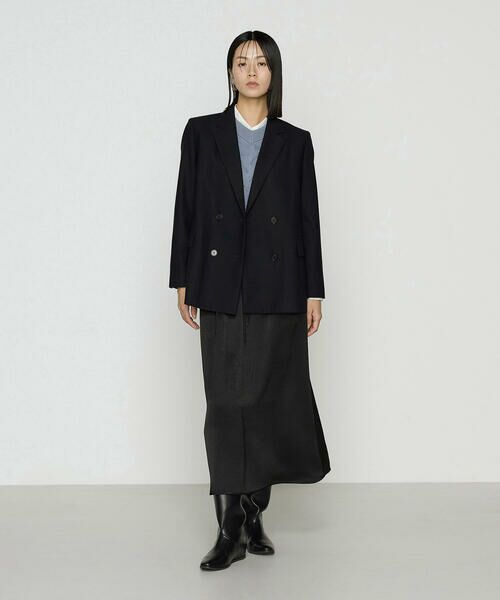 COMME CA COMFORT / コムサ・コンフォート（Lサイズ） テーラードジャケット | 〔 TALLサイズ 〕 トリアセウールフラノウィンドペン ダブルジャケット | 詳細21