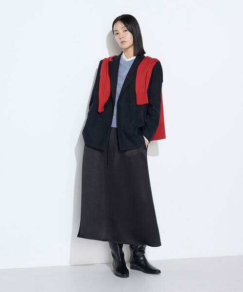 COMME CA COMFORT / コムサ・コンフォート（Lサイズ） ロング・マキシ丈スカート | 〔 TALLサイズ 〕 ビンテージダブルサテン スカート | 詳細14