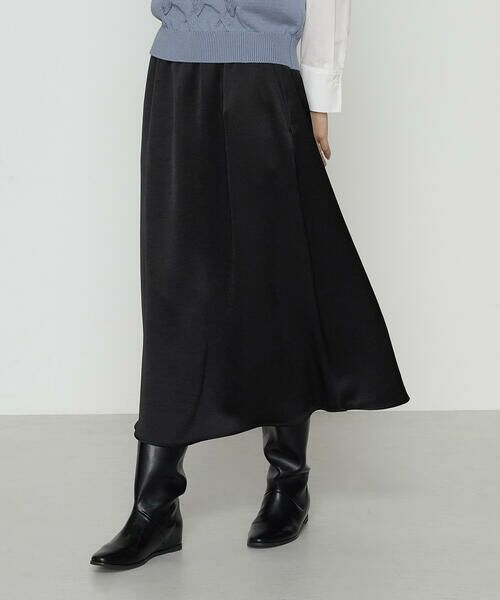 COMME CA COMFORT / コムサ・コンフォート（Lサイズ） ロング・マキシ丈スカート | 〔 TALLサイズ 〕 ビンテージダブルサテン スカート | 詳細6