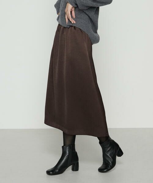 COMME CA COMFORT / コムサ・コンフォート（Lサイズ） ロング・マキシ丈スカート | 〔 TALLサイズ 〕 ビンテージダブルサテン スカート | 詳細20