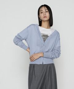 COMME CA COMFORT / コムサ・コンフォート（Lサイズ） カーディガン・ボレロ | 〔 TALLサイズ 〕 ウール梳毛 Vネックカーディガン