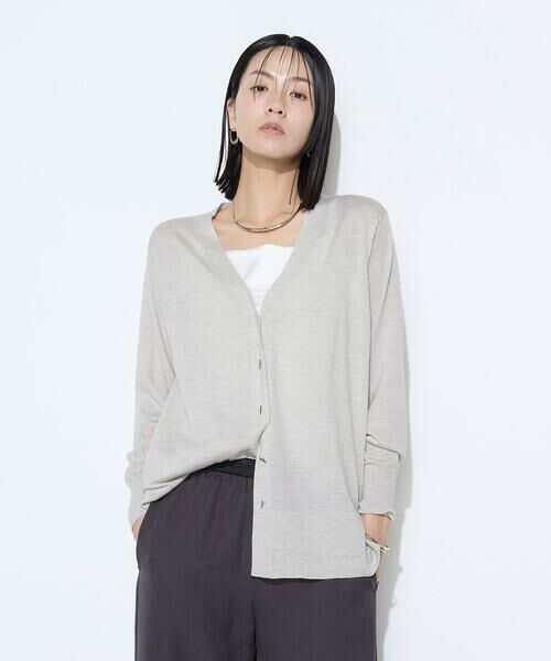 COMME CA COMFORT / コムサ・コンフォート（Lサイズ） カーディガン・ボレロ | 〔 TALLサイズ 〕 ウール梳毛 Vネックカーディガン | 詳細6