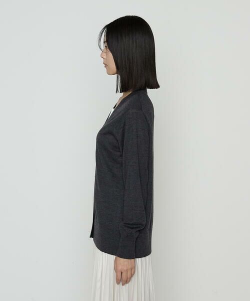 COMME CA COMFORT / コムサ・コンフォート（Lサイズ） カーディガン・ボレロ | 〔 TALLサイズ 〕 ウール梳毛 Vネックカーディガン | 詳細12