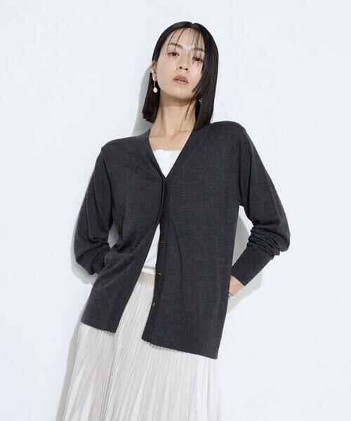 COMME CA COMFORT / コムサ・コンフォート（Lサイズ） カーディガン・ボレロ | 〔 TALLサイズ 〕 ウール梳毛 Vネックカーディガン | 詳細19