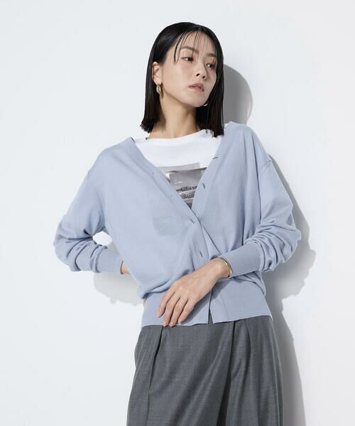 COMME CA COMFORT / コムサ・コンフォート（Lサイズ） カーディガン・ボレロ | 〔 TALLサイズ 〕 ウール梳毛 Vネックカーディガン | 詳細28