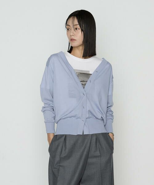 COMME CA COMFORT / コムサ・コンフォート（Lサイズ） カーディガン・ボレロ | 〔 TALLサイズ 〕 ウール梳毛 Vネックカーディガン | 詳細23