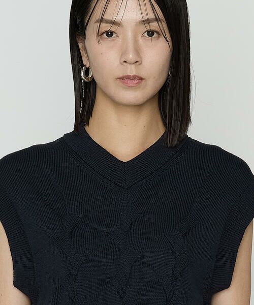 COMME CA COMFORT / コムサ・コンフォート（Lサイズ） ニット・セーター | 〔 TALLサイズ 〕 コットンポリエステルリリヤーン ニットベスト | 詳細9