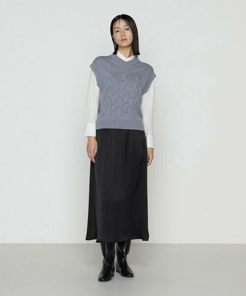 COMME CA COMFORT / コムサ・コンフォート（Lサイズ） ニット・セーター | 〔 TALLサイズ 〕 コットンポリエステルリリヤーン ニットベスト | 詳細21