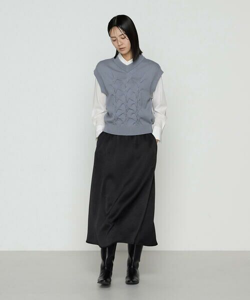 COMME CA COMFORT / コムサ・コンフォート（Lサイズ） ニット・セーター | 〔 TALLサイズ 〕 コットンポリエステルリリヤーン ニットベスト | 詳細20