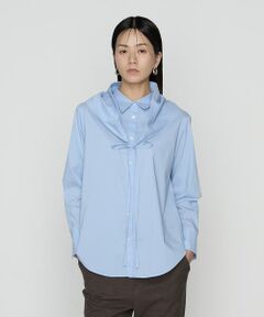 COMME CA COMFORT / コムサ・コンフォート（Lサイズ） シャツ・ブラウス | 〔 TALLサイズ 〕 コットンナイロンシャンブレー カーチフ付きシャツ