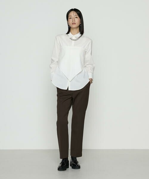 COMME CA COMFORT / コムサ・コンフォート（Lサイズ） シャツ・ブラウス | 〔 TALLサイズ 〕 コットンナイロンシャンブレー カーチフ付きシャツ | 詳細1