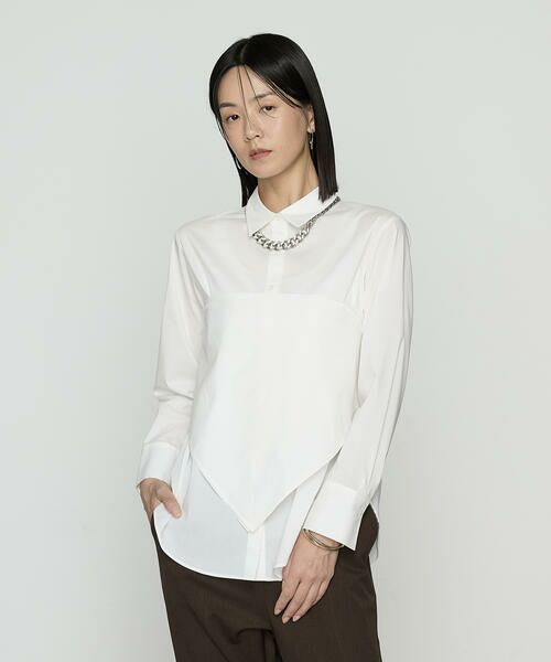 COMME CA COMFORT / コムサ・コンフォート（Lサイズ） シャツ・ブラウス | 〔 TALLサイズ 〕 コットンナイロンシャンブレー カーチフ付きシャツ | 詳細2