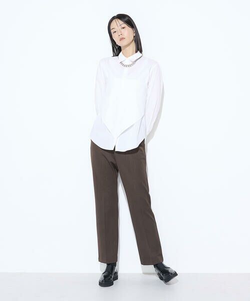 COMME CA COMFORT / コムサ・コンフォート（Lサイズ） シャツ・ブラウス | 〔 TALLサイズ 〕 コットンナイロンシャンブレー カーチフ付きシャツ | 詳細4