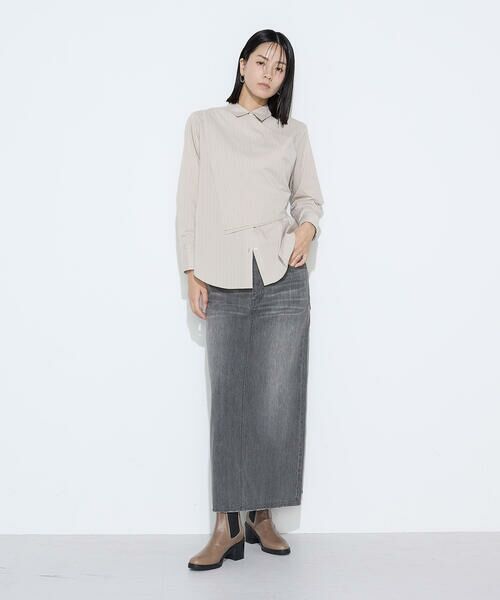 COMME CA COMFORT / コムサ・コンフォート（Lサイズ） シャツ・ブラウス | 〔 TALLサイズ 〕 コットンナイロンシャンブレー カーチフ付きシャツ | 詳細12