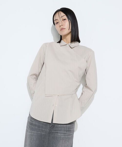 COMME CA COMFORT / コムサ・コンフォート（Lサイズ） シャツ・ブラウス | 〔 TALLサイズ 〕 コットンナイロンシャンブレー カーチフ付きシャツ | 詳細13