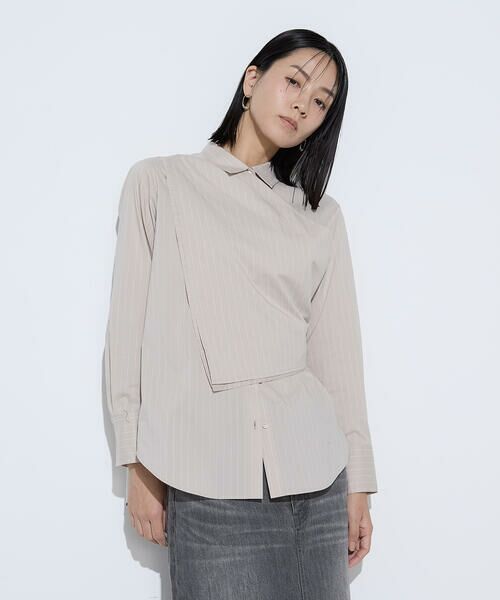 COMME CA COMFORT / コムサ・コンフォート（Lサイズ） シャツ・ブラウス | 〔 TALLサイズ 〕 コットンナイロンシャンブレー カーチフ付きシャツ | 詳細15