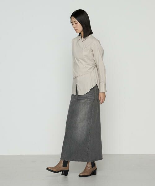 COMME CA COMFORT / コムサ・コンフォート（Lサイズ） シャツ・ブラウス | 〔 TALLサイズ 〕 コットンナイロンシャンブレー カーチフ付きシャツ | 詳細8