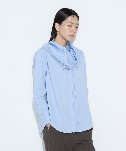 COMME CA COMFORT / コムサ・コンフォート（Lサイズ） シャツ・ブラウス | 〔 TALLサイズ 〕 コットンナイロンシャンブレー カーチフ付きシャツ | 詳細28