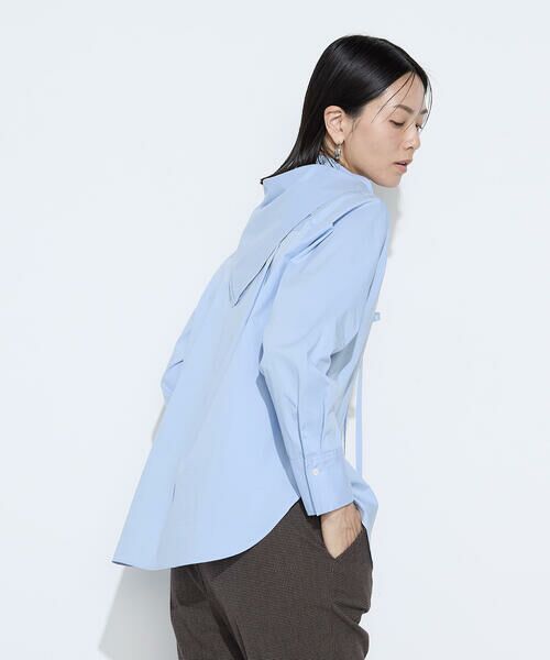 COMME CA COMFORT / コムサ・コンフォート（Lサイズ） シャツ・ブラウス | 〔 TALLサイズ 〕 コットンナイロンシャンブレー カーチフ付きシャツ | 詳細30