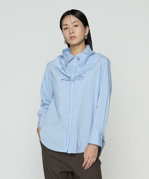 COMME CA COMFORT / コムサ・コンフォート（Lサイズ） シャツ・ブラウス | 〔 TALLサイズ 〕 コットンナイロンシャンブレー カーチフ付きシャツ | 詳細18