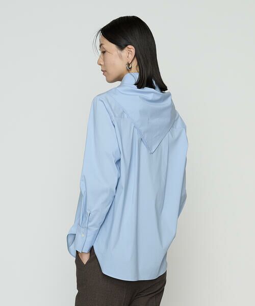 COMME CA COMFORT / コムサ・コンフォート（Lサイズ） シャツ・ブラウス | 〔 TALLサイズ 〕 コットンナイロンシャンブレー カーチフ付きシャツ | 詳細19