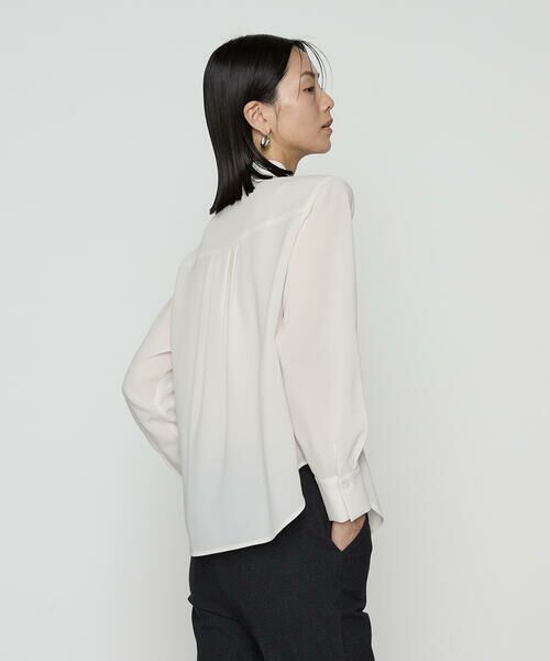 COMME CA COMFORT / コムサ・コンフォート（Lサイズ） シャツ・ブラウス | 〔 TALLサイズ 〕 フィネスボイル ボウタイシャツ | 詳細1