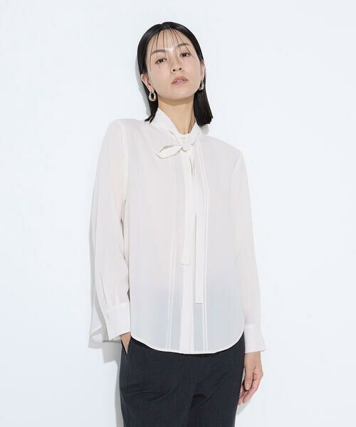 COMME CA COMFORT / コムサ・コンフォート（Lサイズ） シャツ・ブラウス | 〔 TALLサイズ 〕 フィネスボイル ボウタイシャツ | 詳細4
