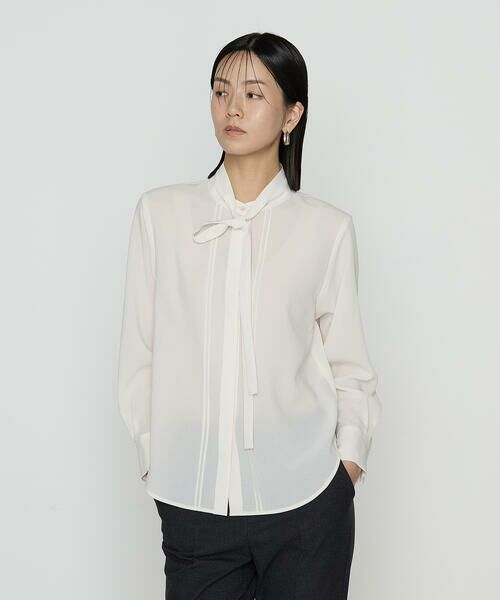 COMME CA COMFORT / コムサ・コンフォート（Lサイズ） シャツ・ブラウス | 〔 TALLサイズ 〕 フィネスボイル ボウタイシャツ | 詳細2