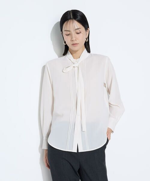 COMME CA COMFORT / コムサ・コンフォート（Lサイズ） シャツ・ブラウス | 〔 TALLサイズ 〕 フィネスボイル ボウタイシャツ | 詳細5