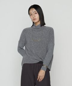 COMME CA COMFORT / コムサ・コンフォート（Lサイズ） カットソー | 〔 TALLサイズ 〕 ウールブークレー  ボトルネックプルオーバー