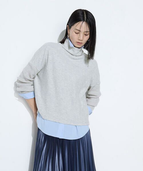 COMME CA COMFORT / コムサ・コンフォート（Lサイズ） カットソー | 〔 TALLサイズ 〕 ウールブークレー  ボトルネックプルオーバー | 詳細6