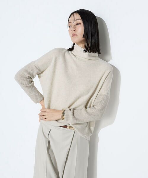 COMME CA COMFORT / コムサ・コンフォート（Lサイズ） カットソー | 〔 TALLサイズ 〕 ウールブークレー  ボトルネックプルオーバー | 詳細19