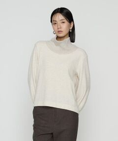 COMME CA COMFORT / コムサ・コンフォート（Lサイズ） カットソー | 〔 TALLサイズ 〕 ウールブークレー スヌード付きプルオーバー