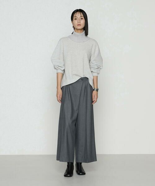 COMME CA COMFORT / コムサ・コンフォート（Lサイズ） カットソー | 〔 TALLサイズ 〕 ウールブークレー スヌード付きプルオーバー | 詳細1