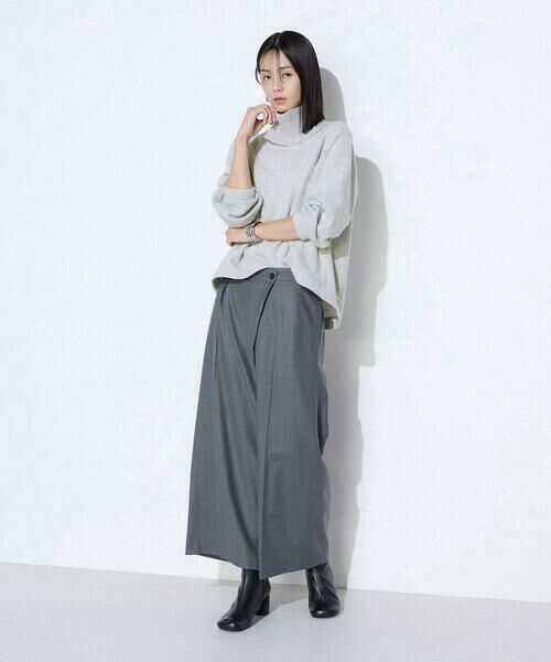 COMME CA COMFORT / コムサ・コンフォート（Lサイズ） カットソー | 〔 TALLサイズ 〕 ウールブークレー スヌード付きプルオーバー | 詳細7