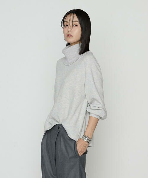 COMME CA COMFORT / コムサ・コンフォート（Lサイズ） カットソー | 〔 TALLサイズ 〕 ウールブークレー スヌード付きプルオーバー | 詳細4