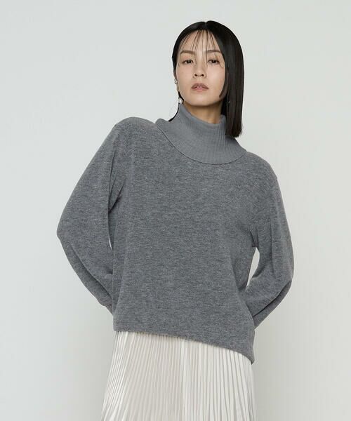 COMME CA COMFORT / コムサ・コンフォート（Lサイズ） カットソー | 〔 TALLサイズ 〕 ウールブークレー スヌード付きプルオーバー | 詳細29