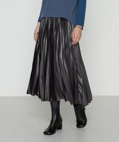 COMME CA COMFORT / コムサ・コンフォート（Lサイズ） ロング・マキシ丈スカート | 〔 TALLサイズ 〕 サテンチンツ コンビネーションプリーツスカート