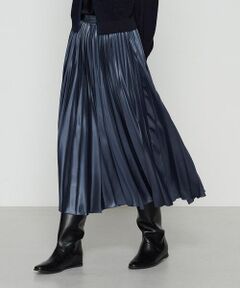 COMME CA COMFORT / コムサ・コンフォート（Lサイズ） ロング・マキシ丈スカート | 〔 TALLサイズ 〕 サテンチンツ コンビネーションプリーツスカート