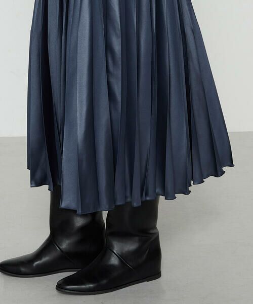 COMME CA COMFORT / コムサ・コンフォート（Lサイズ） ロング・マキシ丈スカート | 〔 TALLサイズ 〕 サテンチンツ コンビネーションプリーツスカート | 詳細17