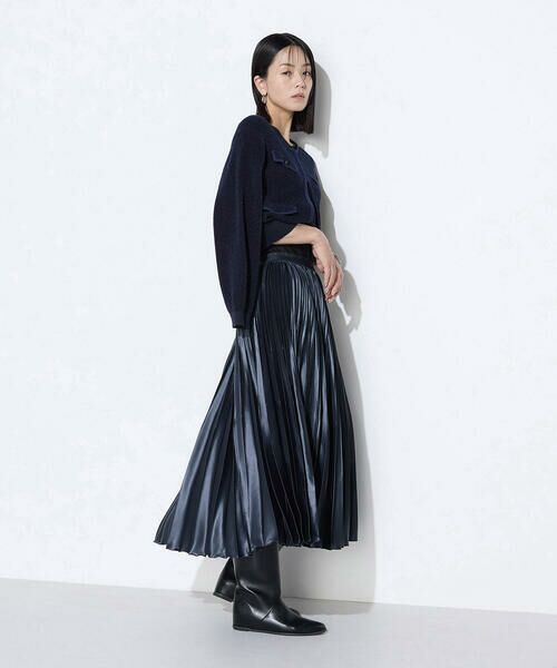 COMME CA COMFORT / コムサ・コンフォート（Lサイズ） ロング・マキシ丈スカート | 〔 TALLサイズ 〕 サテンチンツ コンビネーションプリーツスカート | 詳細19